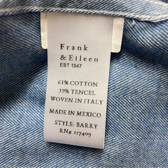 Frank & Eileen Barry Tailored Button-Front Shirt in Blue Herringbone - Picture 10 of 12